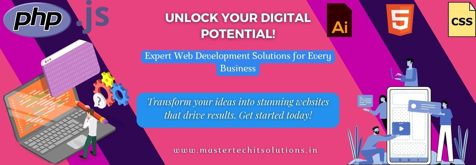 Effective digital marketing strategies by MasterTech IT Solutions, focusing on SEO, content marketing, and social media management